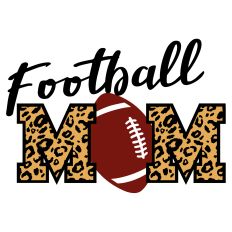 Football Mom Leopard Print SVG Quote