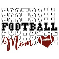 Football Mom Stacked SVG Quote