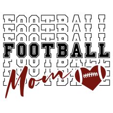 Football Mom Stacked SVG Quote