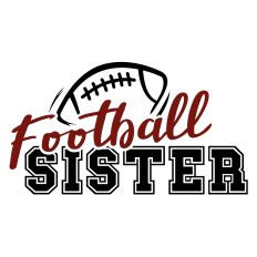 Football Sister SVG Quote