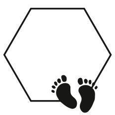 Footprints Hexagon Frame