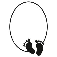 Footprints Oval Frame