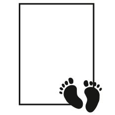 Footprints Rectangle Frame