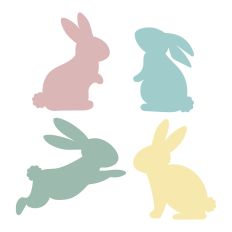 Cute Bunny Silhouettes