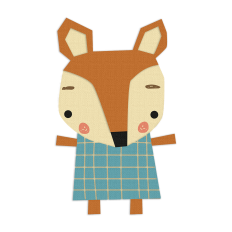 Cute fox layered svg