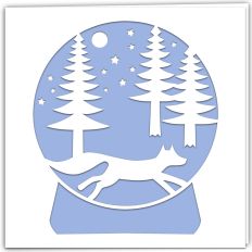 Fox Forest Snow Globe Card