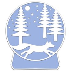 Fox and Forest Snow Globe