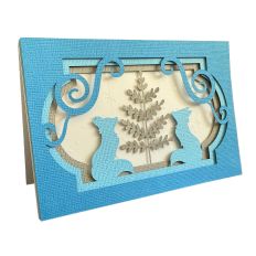 Winter Woodland Fox 3D Shadowbox 4x6 Card