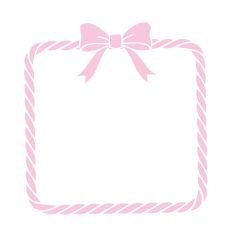 Pink Frame Ribbon Bow