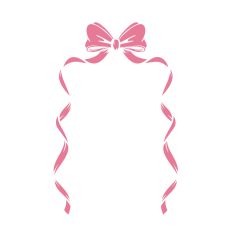 Pink Frame Ribbon Bow