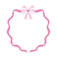 Pink Frame Ribbon Bow