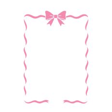 Pink Frame Ribbon Bow