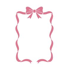 Pink Frame Ribbon Bow