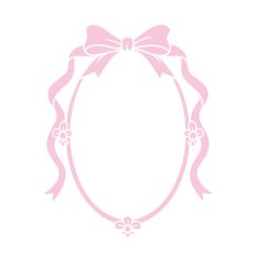 Pink Frame Ribbon Bow