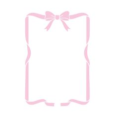 Pink Frame Ribbon Bow