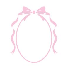 Pink Frame Ribbon Bow