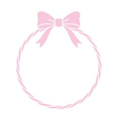 Pink Frame Ribbon Bow