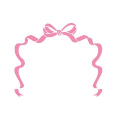 Pink Frame Ribbon Bow