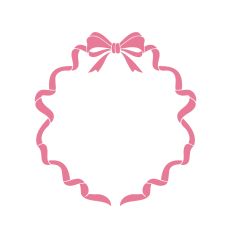 Pink Frame Ribbon Bow