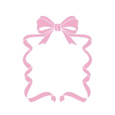 Pink Frame Ribbon Bow