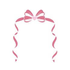 Pink Frame Ribbon Bow