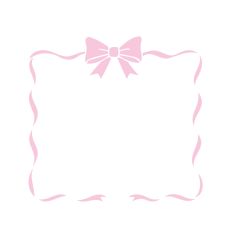 Pink Frame Ribbon Bow