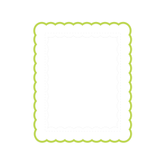 Rectangle Card & Picture Frame with Stitched Cloud Edge