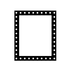 Rectangle Card & Picture Frame with Punched Edge
