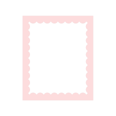 Rectangle Picture & Card Frame with Inside Scalloped Edge