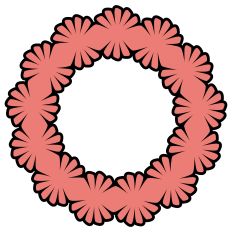 Sun Ray Decorative Frame Border