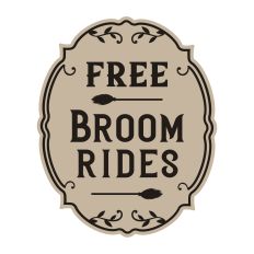 Free Broom Rides Halloween Quote