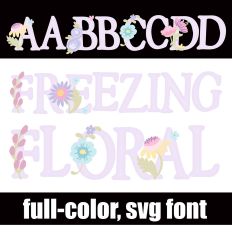 Freezing Floral Color Font