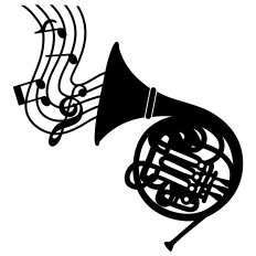 French Horn Silhouette