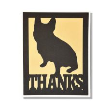 Frenchie Thanks  Layered Card SVG Cut File