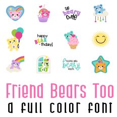 Friend Bears Too Full Color Font