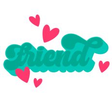 Friend - Retro Style Family Words