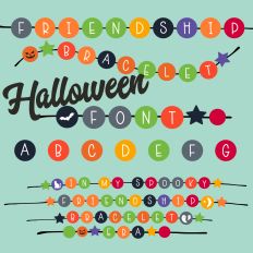 Halloween Friendship Bracelet Era Font