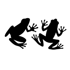 Frog Silhouette (set of 2)