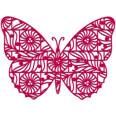 Fronds and Flowers Art Deco Butterfly
