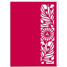 Fronds and Flowers Lace Edged Greetings Card