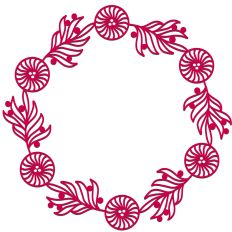 Fronds and Flowers Art Nouveau Border Frame