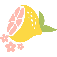 Lemon Slice and Flowers