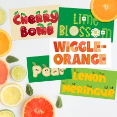 Fruit Juice Color Font Bundle