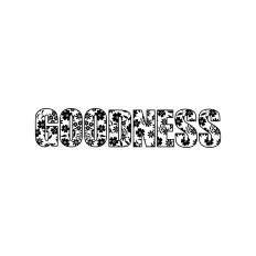 GOODNESS Floral Word Art – Fruit of the Spirit