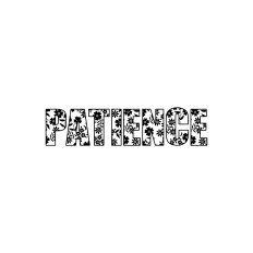 PATIENCE Floral Word Art – Fruit of the Spirit