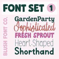 Font Set 1: Cute Handwriting Font Bundle