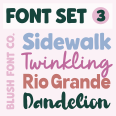 FONT SET 3: Bold Handwriting Brush Stencil Fonts