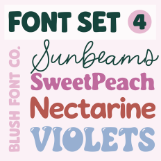 Font Set 4: Cute Handwriting Bold and Script Fonts