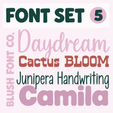 Font Set 5: Cute Handwriting, Bold, Western Fonts