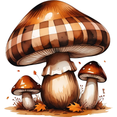 plaid mushrooms